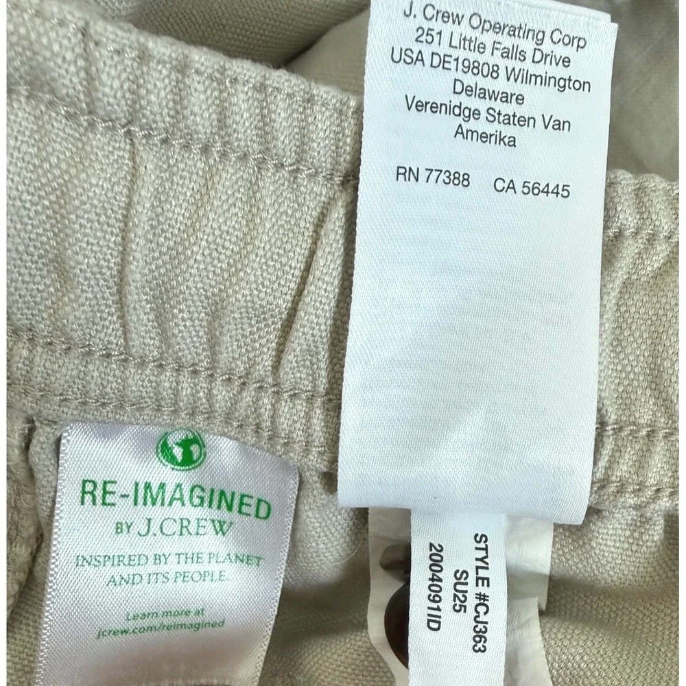 J.Crew Mens Pier Pant Cotton-Linen Blend Pants Light Khaki Size M Style CJ363